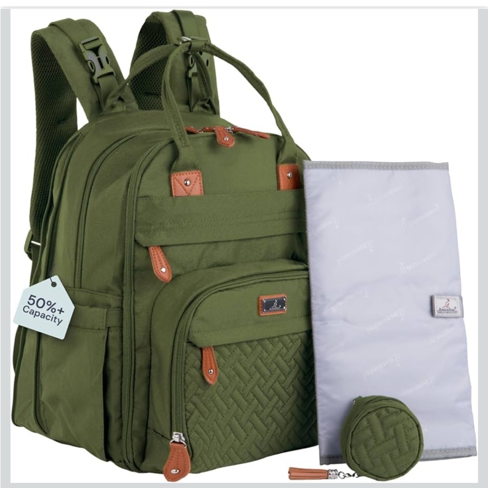 BabbleRoo Extra Large Diaper Bag Backpack - Picture 2 of 5